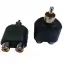 Convertidor De Rca Macho A 2 Rca Hembra