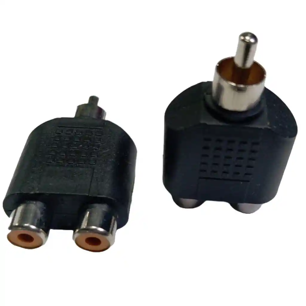 Convertidor De Rca Macho A 2 Rca Hembra