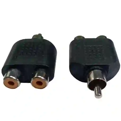 Convertidor De Rca Macho A 2 Rca Hembra