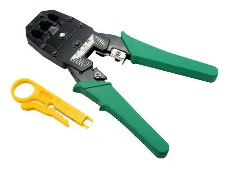 Pinza Ponchadora Red Rj45 Rj11 Rj9 Con Pela Cable