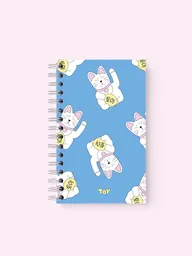 Little Notebook Tokio Neko Azul Cuadriculado