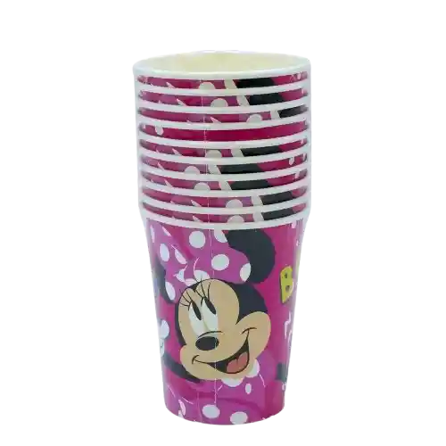 Vaso Para Fiesta Minnie Mouse Boom X10 Und