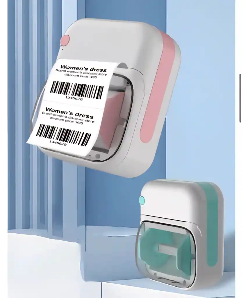 Mini Impresora Térmica Con 1 Rollo De Papel Adhesivo