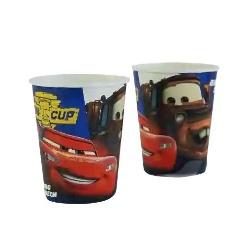 Vaso Para Fiesta Cars Rayo Mcqueen Y Mate X 10