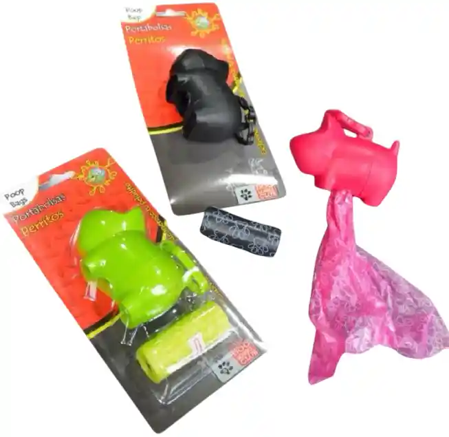 Portabolsas En Forma De Perrito Con 2 Respuestos