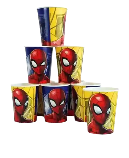 Vaso Para Fiesta Spiderman In Action X 10