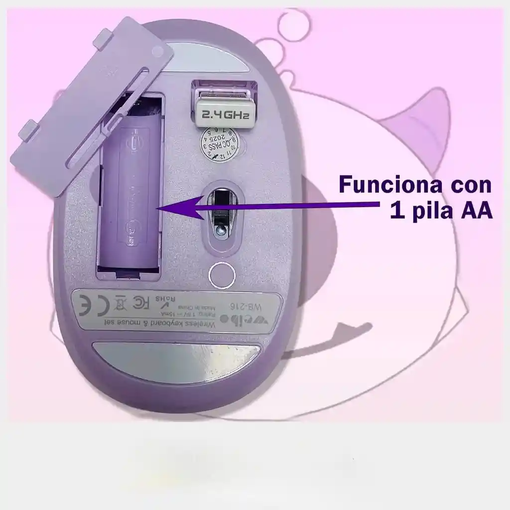 Combo Teclado + Mouse Inalámbrico Y Ergonómico Weibo Wb-216