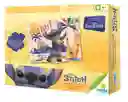 Rompecabezas Juego De Mesa Stich X100 Piezas Ronda