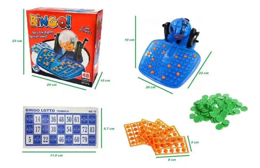 Juego De Mesa Bingo X48 Cartones Y X90 Numeros