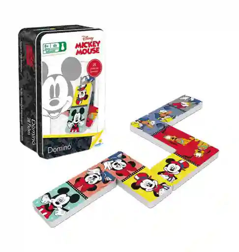 Domino Metalico Lata Mickey Ronda X28 Fichas