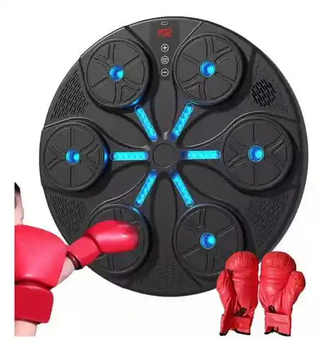 Maquina De Boxeo Pared Musical + Guantes
