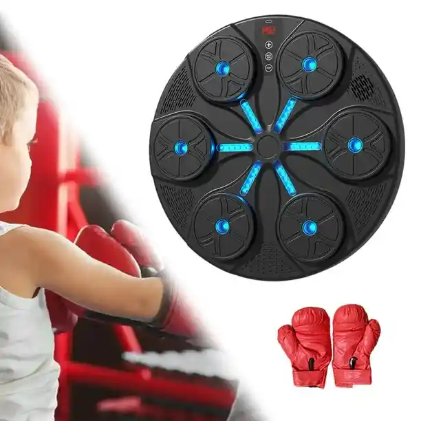 Maquina De Boxeo Pared Musical + Guantes