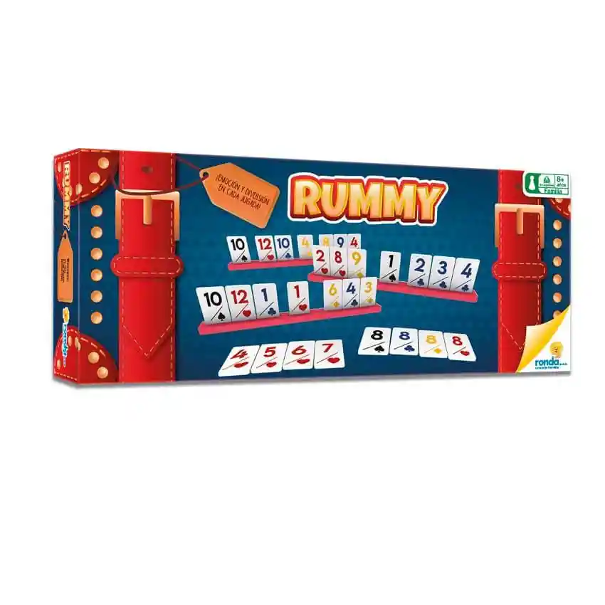 Juego De Mesa Rummy De Carton X106 Fichas Y X8 Portafichas