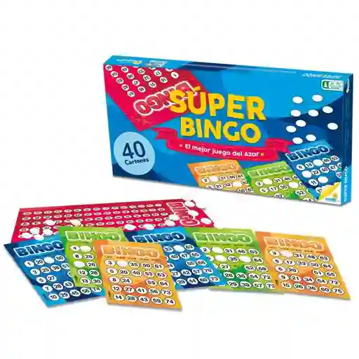 Juego De Mesa Super Bingo X40 Cartones