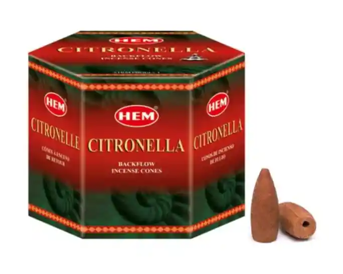 Incienso Cono Reflujo Hem Fragancia Citronella Caja 40 Unidades 115g