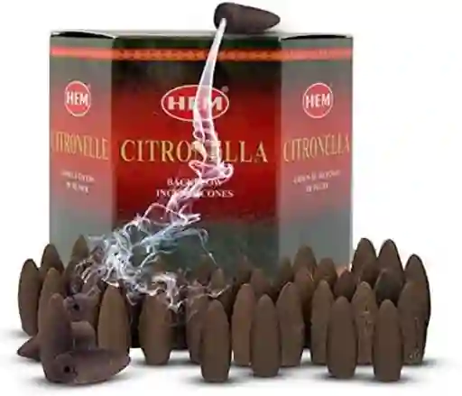 Incienso Cono Reflujo Hem Fragancia Citronella Caja 40 Unidades 115g