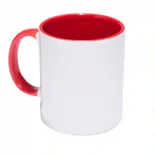 Mug Vaso Color Interno Para Sublimacion Rojo