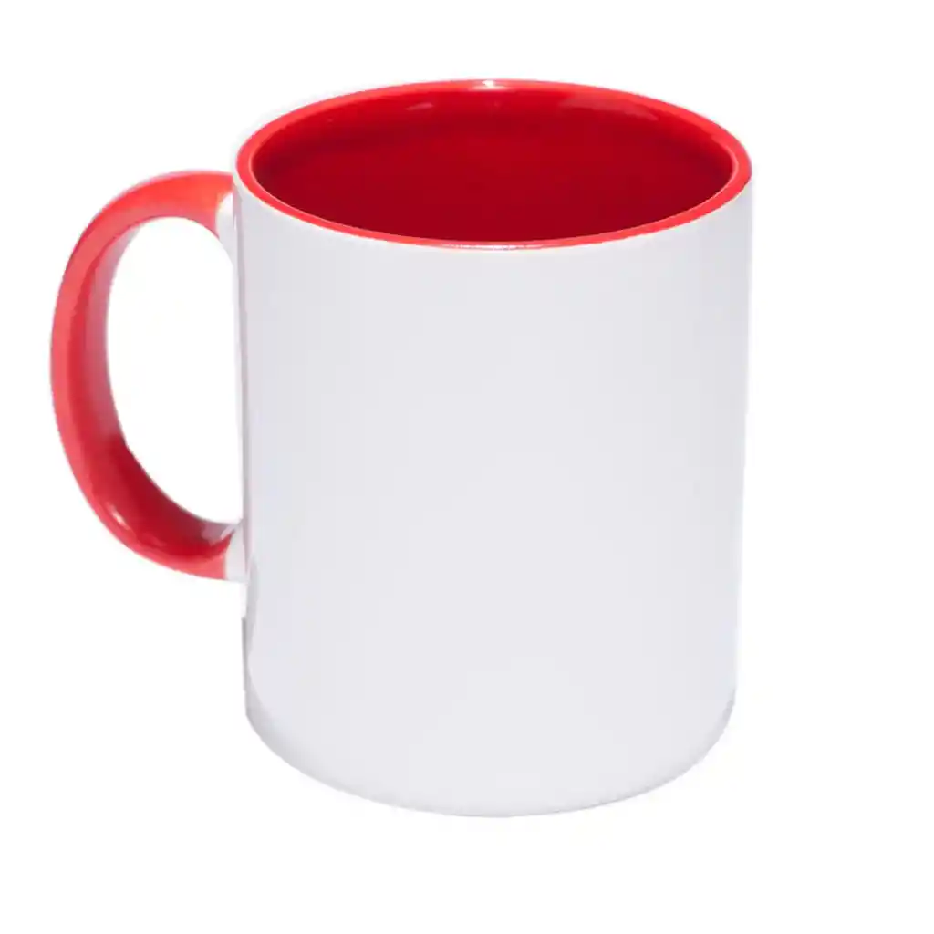 Mug Vaso Color Interno Para Sublimacion Rojo