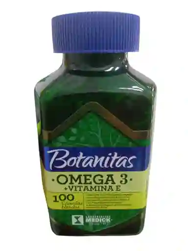 Omega 3 Mas Vitamina E X 100 Capsulas Blandas Botanitas