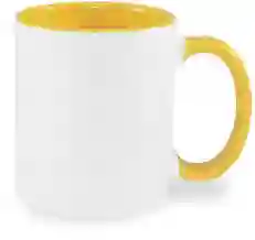 Mug Vaso Color Interno Para Sublimacion Amarillo