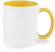 Mug Vaso Color Interno Para Sublimacion Amarillo