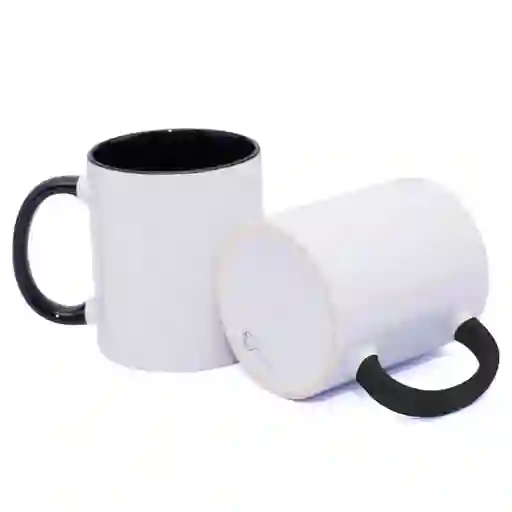 Mug Vaso Color Interno Para Sublimacion Negro