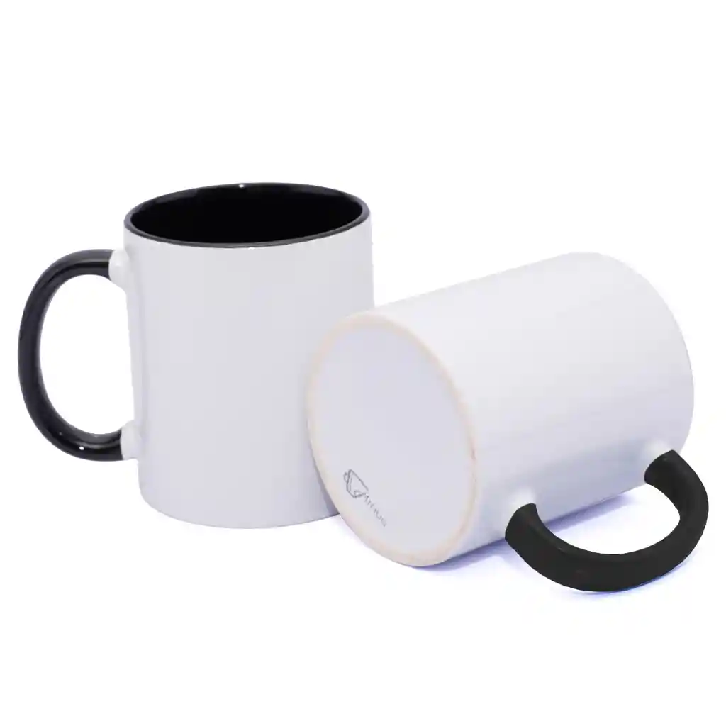 Mug Vaso Color Interno Para Sublimacion Negro