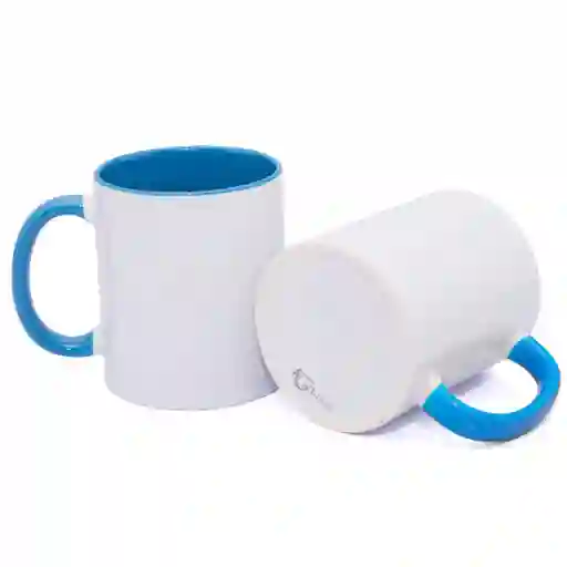 Mug Vaso Color Interno Para Sublimacion Azul