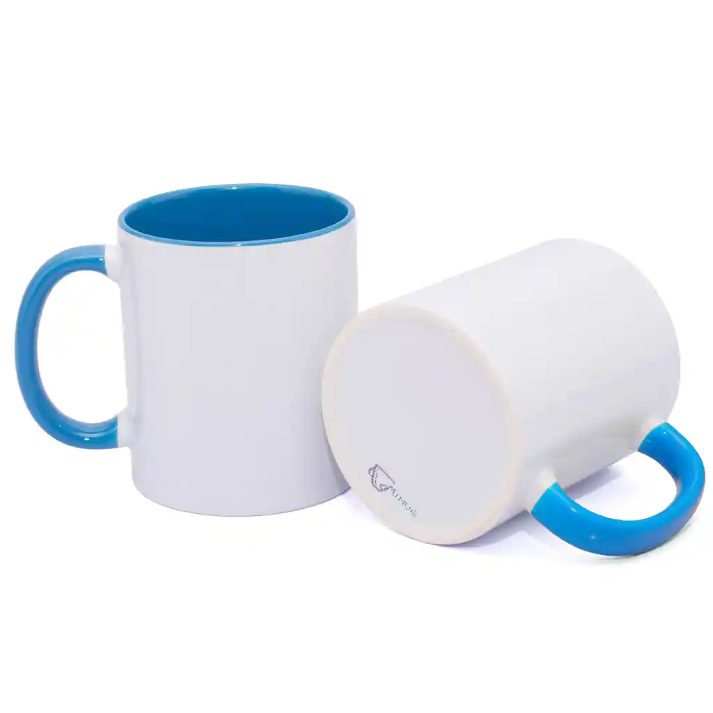 Mug Vaso Color Interno Para Sublimacion Azul