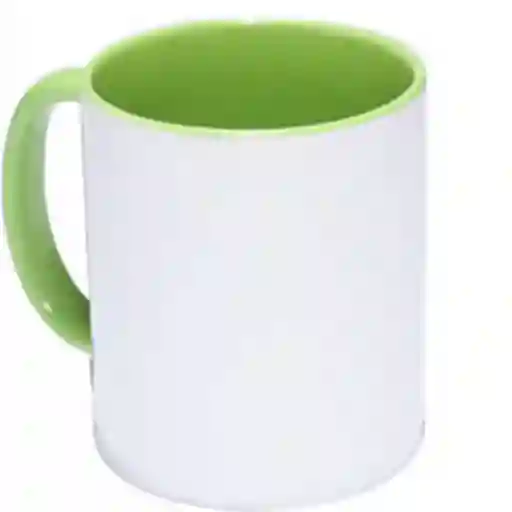 Mug Vaso Color Interno Para Sublimacion Verde