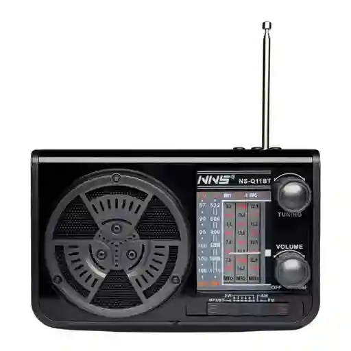 Radio Portátil Recargable Solar Ns-q11bt - 8 Bandas, Bluetooth, Usb Y Linterna Led