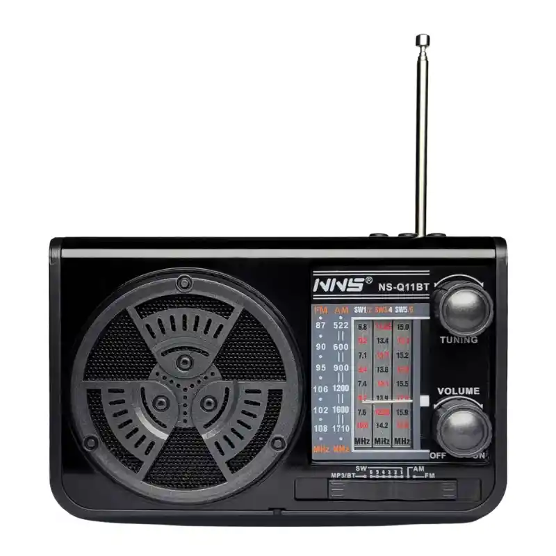 Radio Portátil Recargable Solar Ns-q11bt - 8 Bandas, Bluetooth, Usb Y Linterna Led