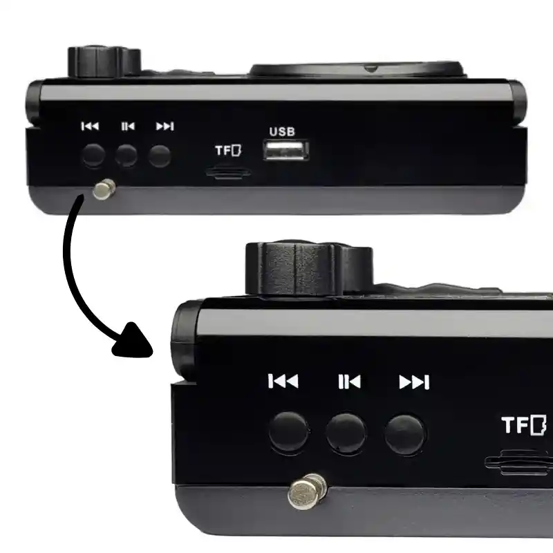 Radio Portátil Recargable Solar Ns-q11bt - 8 Bandas, Bluetooth, Usb Y Linterna Led