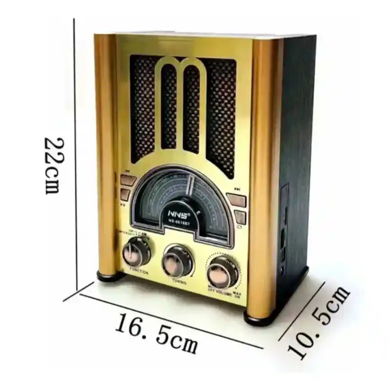 Radio Rockola Nns Ns-6618bt – 3 Bandas, Bluetooth, Usb Y Lector De Tarjetas