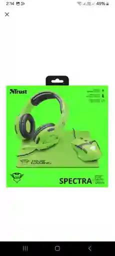 Combo 3 En 1 Gamer Trust Gxt790 Sg Spectra Neon Verde