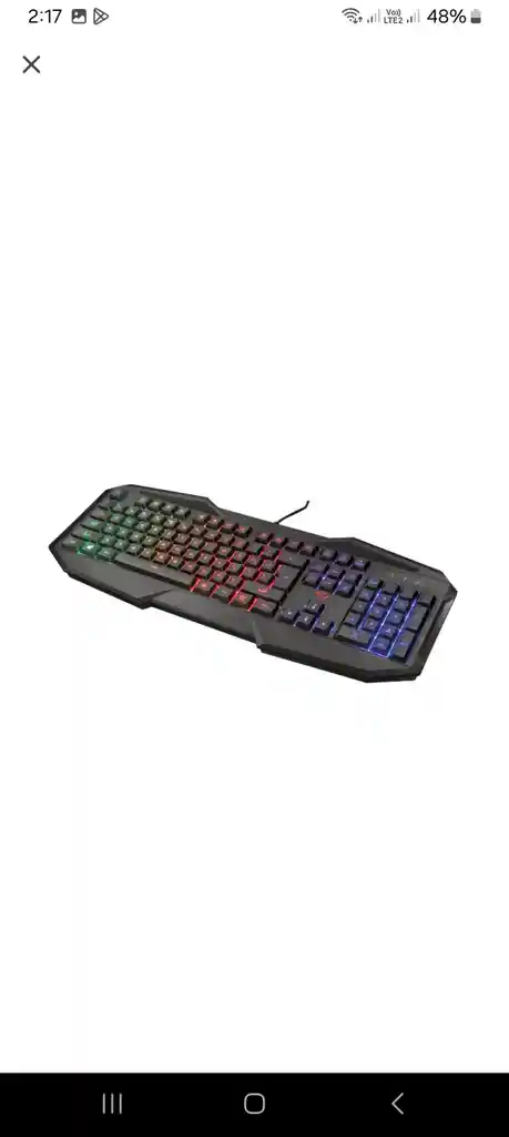 Teclado Gamer Trust Gxt 830 Rw Avonn Iluminación Rainbow