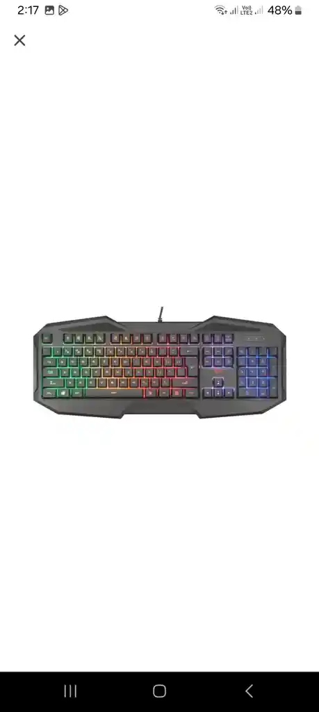 Teclado Gamer Trust Gxt 830 Rw Avonn Iluminación Rainbow