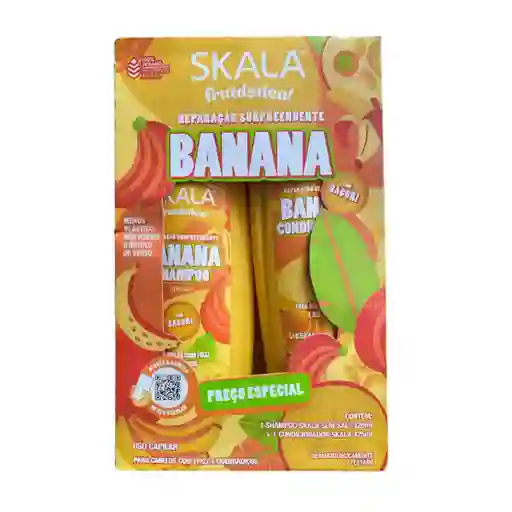 Kit Frutástica Shampoo Y Acondicionador Banana Skala X 325ml