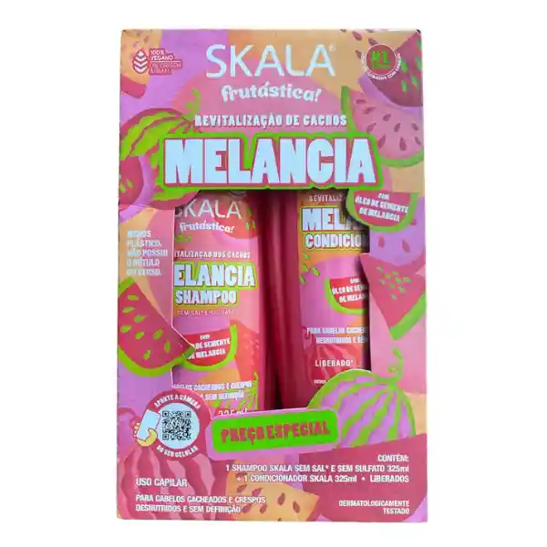 Kit Frutástica Shampoo Y Acondicionador Melancia Skala X 325ml