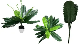 Mata Artificial Helecho Flor Decoración Centro De Mesa Maceta Verde