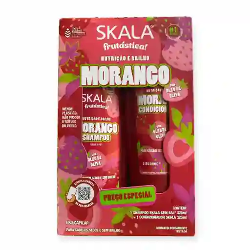 Kit Frutástica Shampoo Y Acondicionador Morango Skala X 325ml