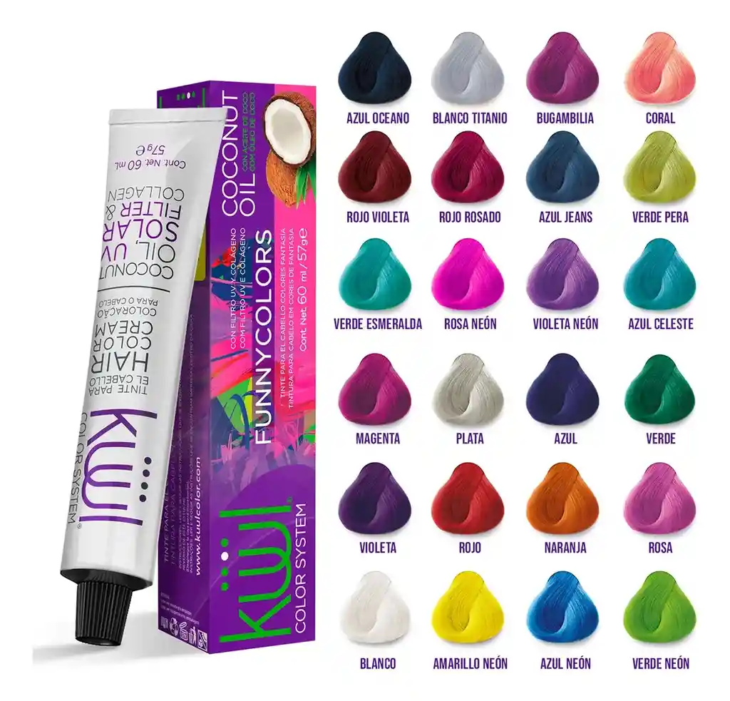 Tintes Kuul Funny Colors 60ml - Azul Oceano
