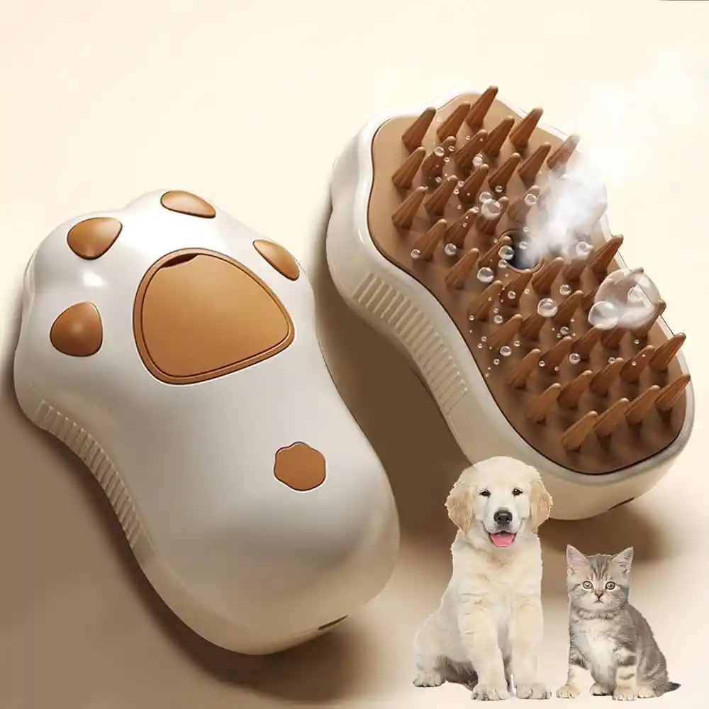 Cepillo Auto Limpiador Pelaje Mascota Vaporizador Peine