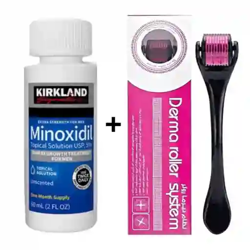 Minoxidil Kirklan + Derma Roller