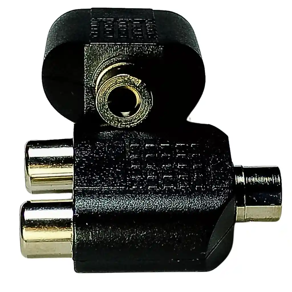 Adaptador Rca Doble Hembra A Rca Macho – Divisor De Audio/video