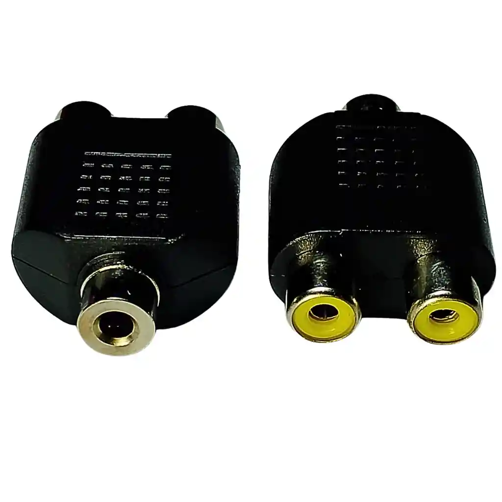 Adaptador Rca Doble Hembra A Rca Macho – Divisor De Audio/video
