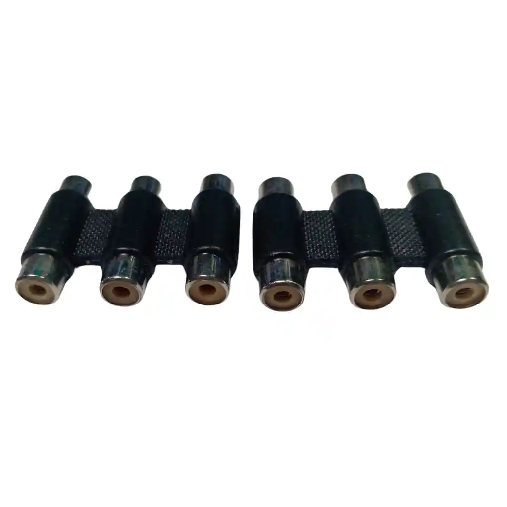 Adaptador Triple Rca Hembra A Hembra – Audio Y Video Compuesto