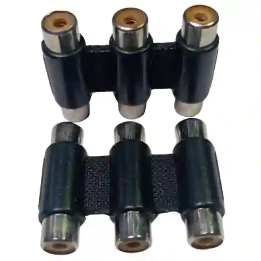 Adaptador Triple Rca Hembra A Hembra – Audio Y Video Compuesto