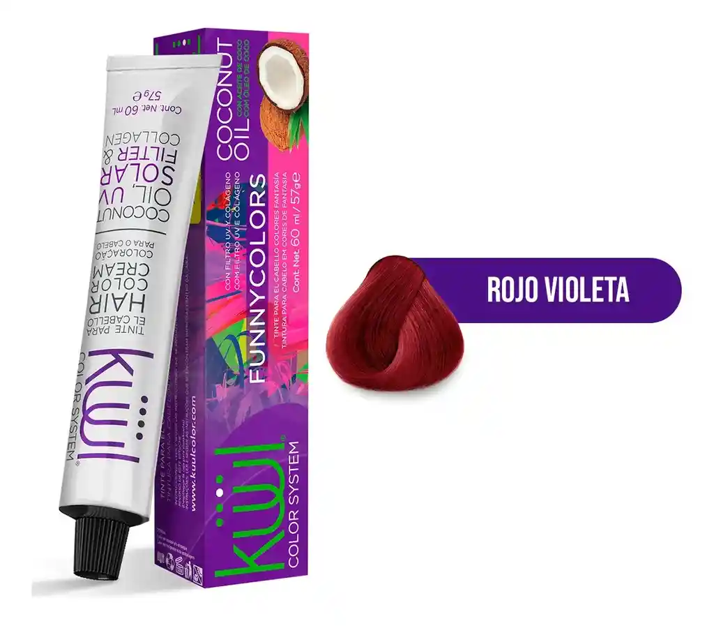 Tintes Kuul Funny Colors 60ml - Rojo Violeta