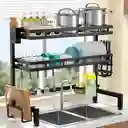 Seca Plato Acero Inoxidable 65cm Escurridor 2 Pisos Zebbris
